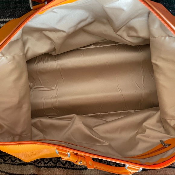 T. Anthony Authentic Italian Leather Bright Orange Carryon - Orig. $2,000! - Picture 7 of 16